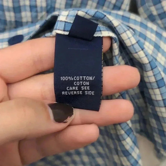Ralph Lauren Sport Shirt Stretch Blue Plaid - Picture 4 of 8